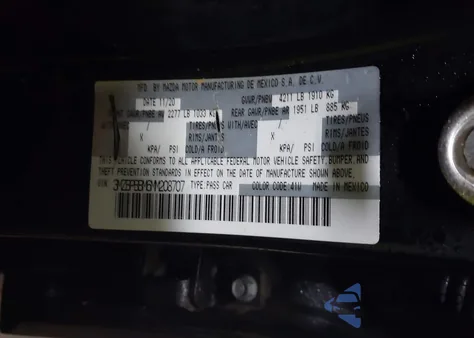 2021 Mazda Mazda3 Select из США, поврежденный, VIN 3MZBPBBM6MM208707